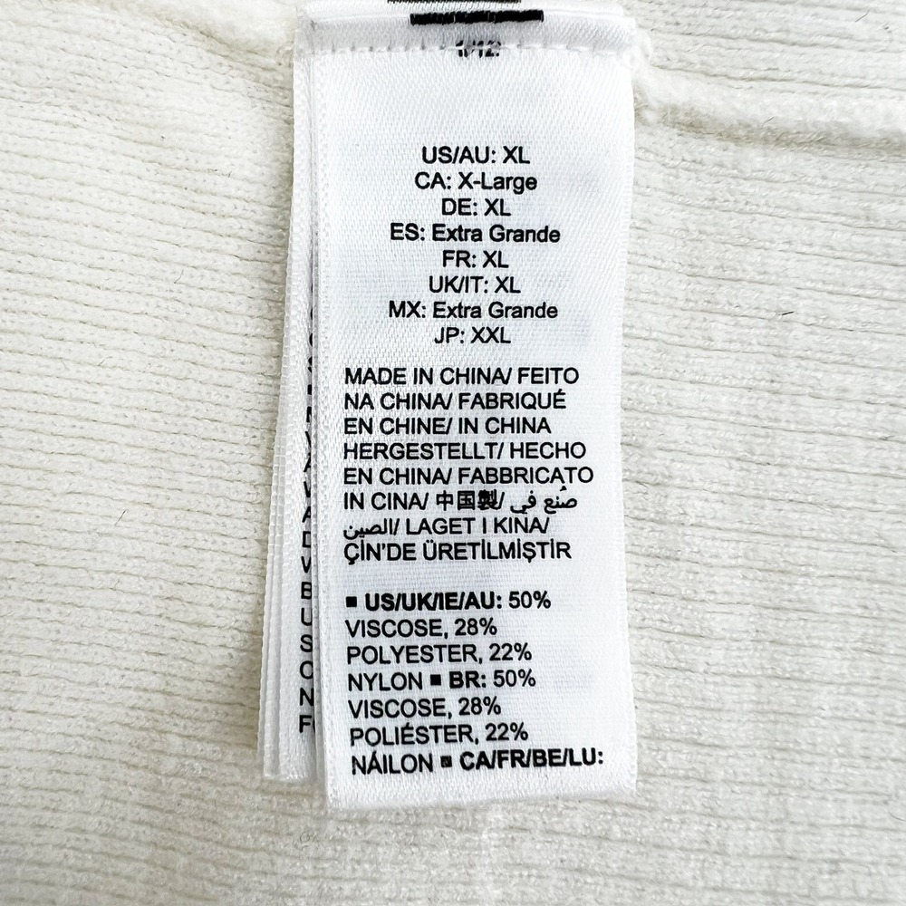 The‎ Drop Women Cream V-Neck Balloon Sleeve Relaxed Knit Sweater XL ii01 - Picture 4 of 4